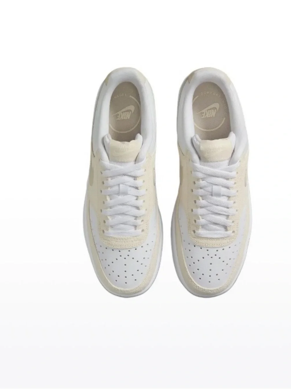 Nike Women’s Gum Rubber Low Top Sneaker White Beige Colorblock IB4014-110 No Lid